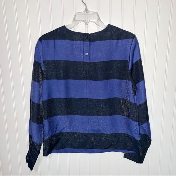 NWT Banana Republic Ruby Stripe Metallic Top Shirt - Picture 4 of 5